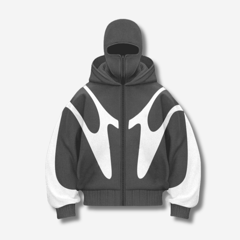 Pattern Balaclava Hoodie